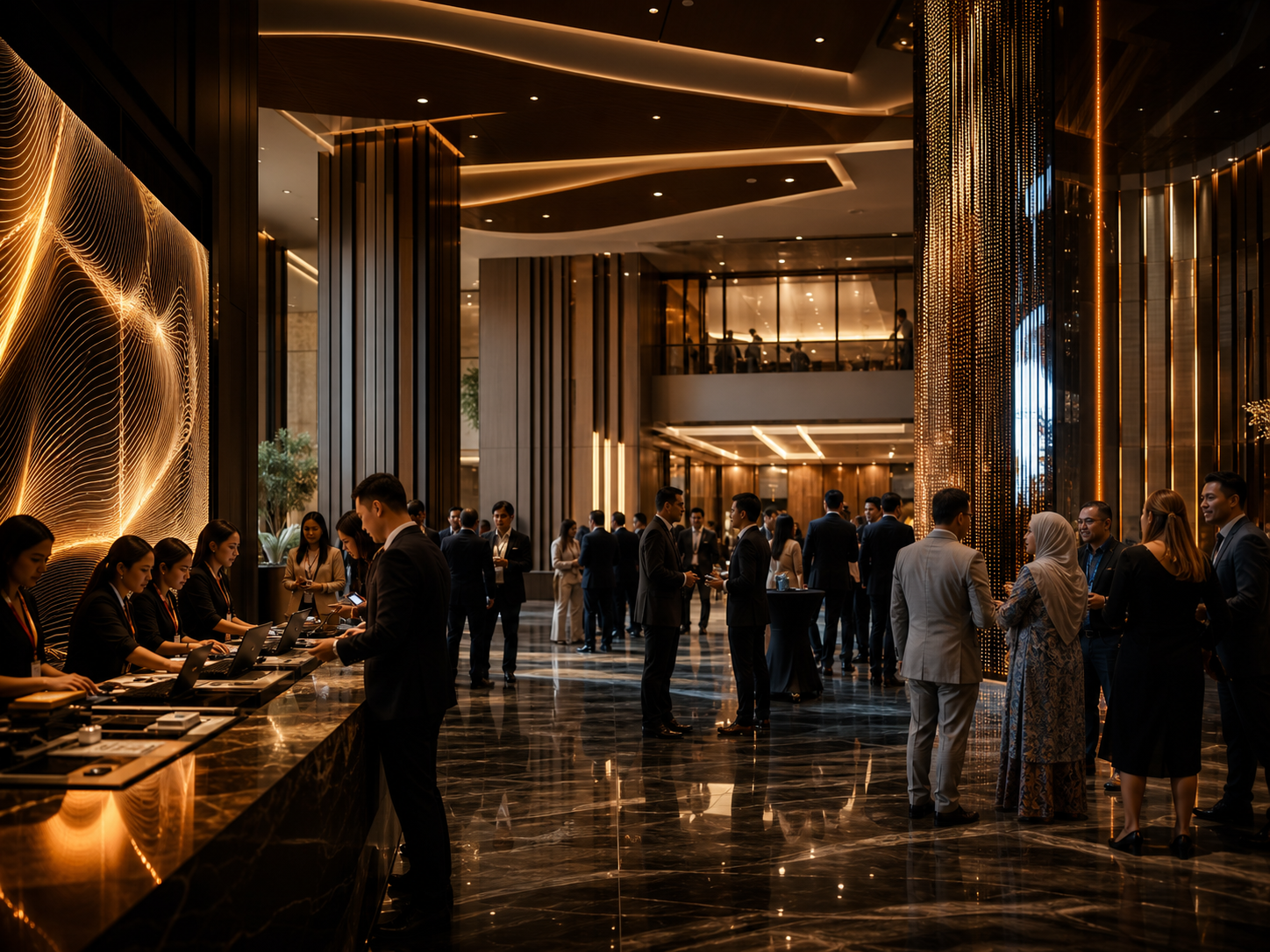 Professionals networking at a premium innovation summit